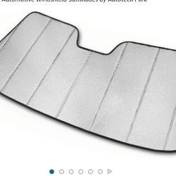 Tesla Model X | Custom Fit Visor Accordion Fold Style Sun Protector | Silver & Grey 1-pc Set NEW
