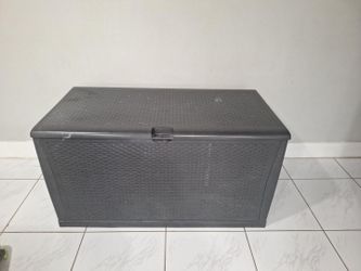 Large Wicker-Style Storage Chest