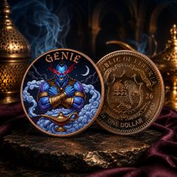 2026 Liberia Genie 5oz Copper Coin/Round – Colorized Fantasy Art – Limited Issue