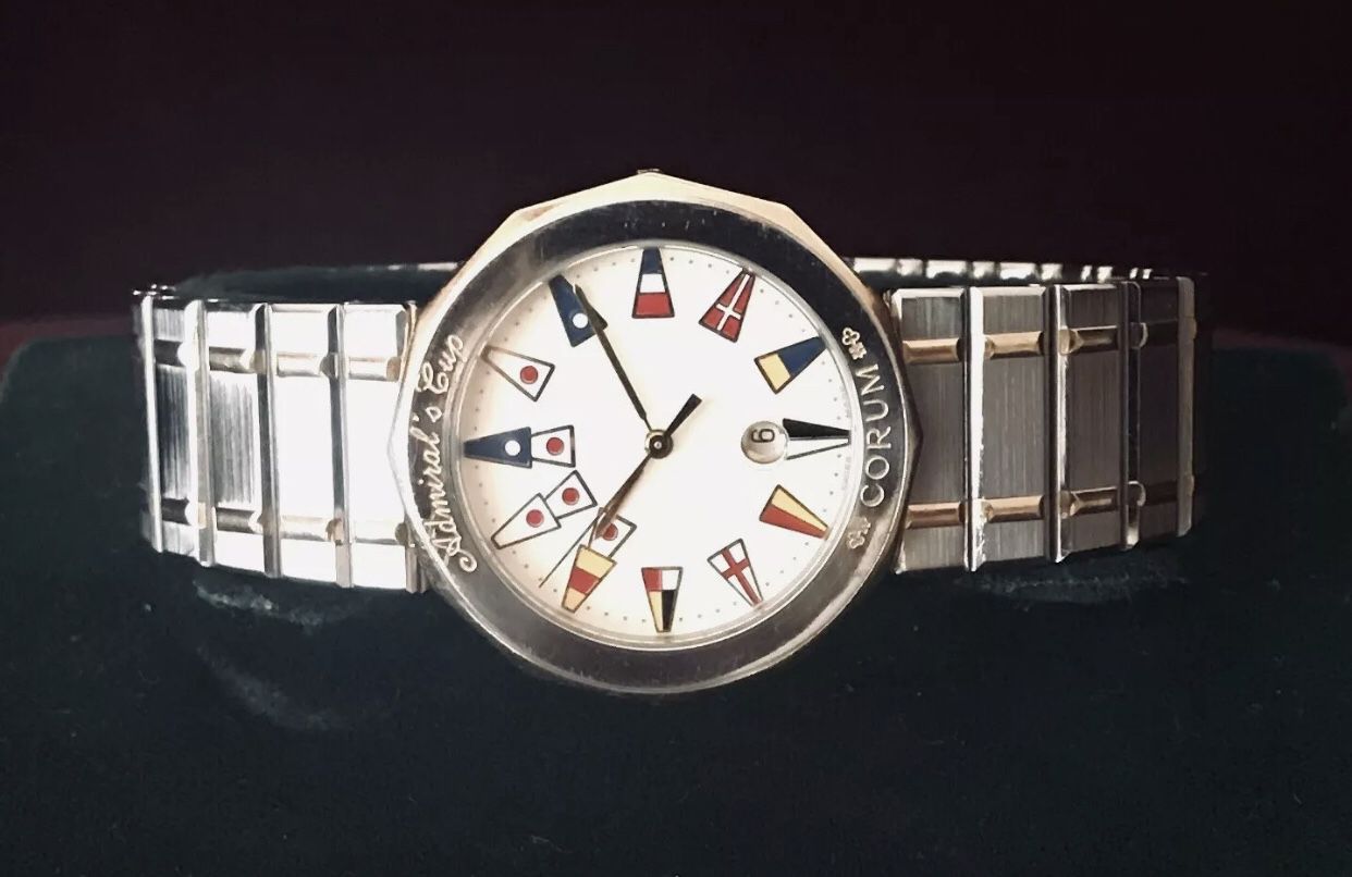 Vintage Corum Admirals Cup SS / 18K Solid Gold Swiss Watch