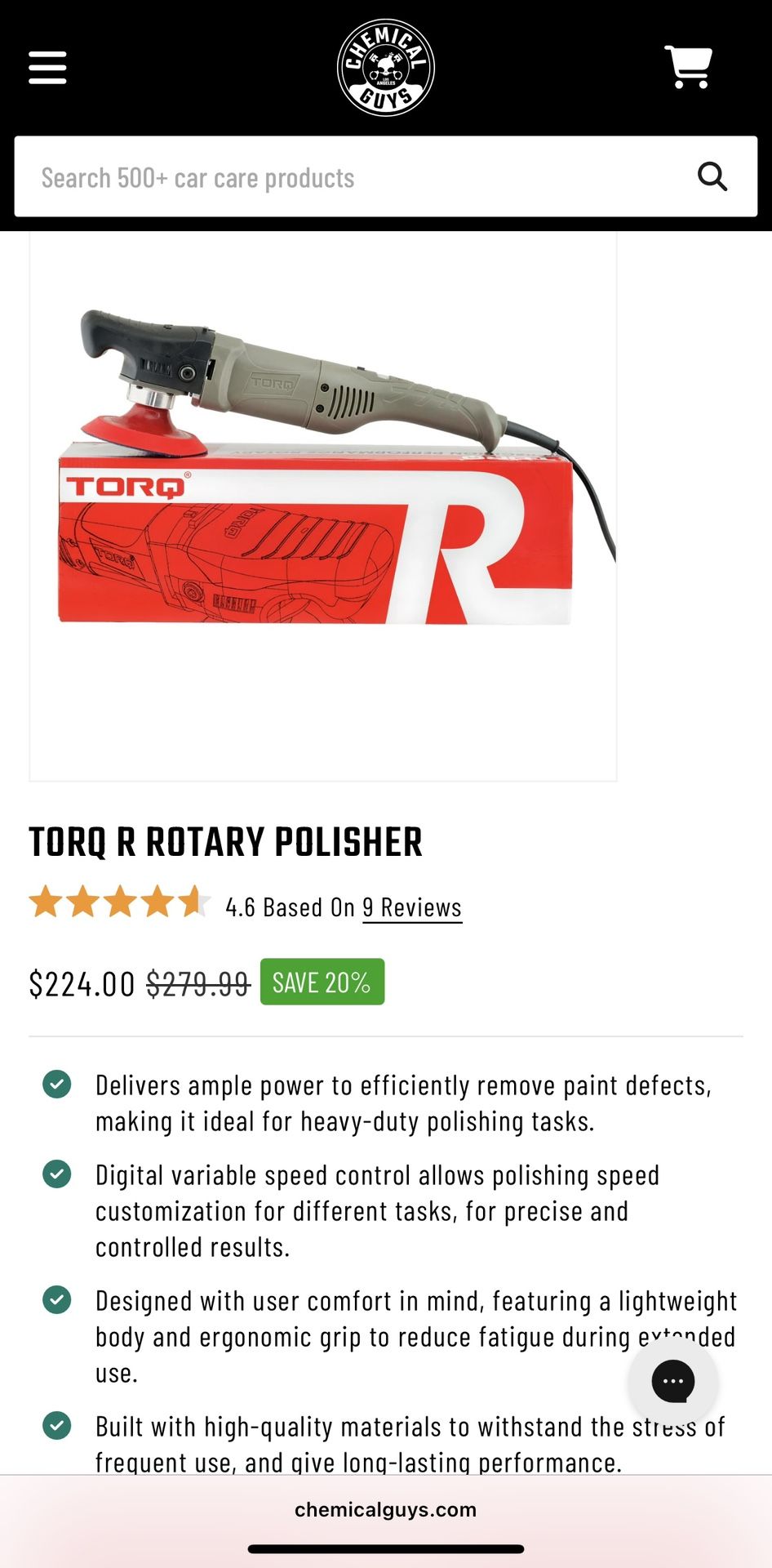 Chemical Guys TORQR Precision Rotary Polisher