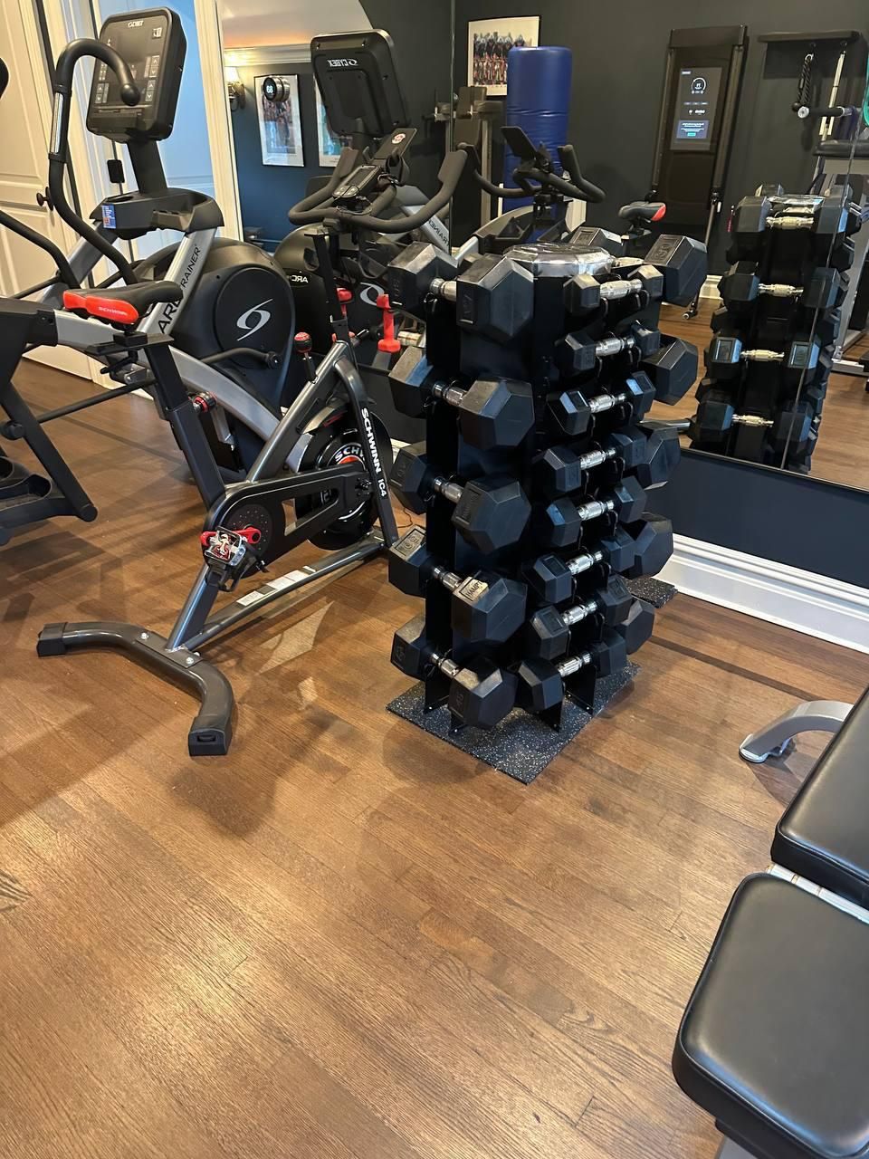 Full Hex Dumbbell Set + 3-Tier Rack