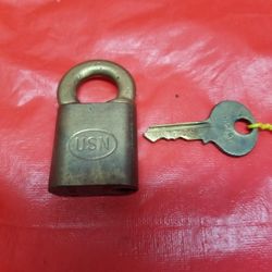 USN  NAVY 1" LOCKER PADLOCK WW2