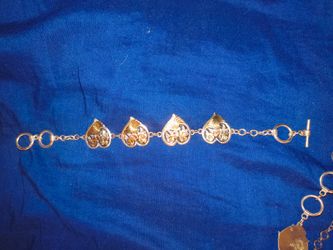 Sterling Silver Heart Bracelet.