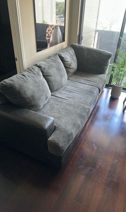Grey sectional couch L shape sofa CAN DELIVER