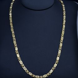 22K FANCY BEAD/BAR NECKLACE