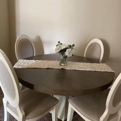 Set of 4 Dining Chairs | Santa Fiora White Oval Back Side Chair