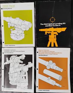 Rare Lot Original K&E Keuffel Esser Brunson + Optical Tooling Manuals