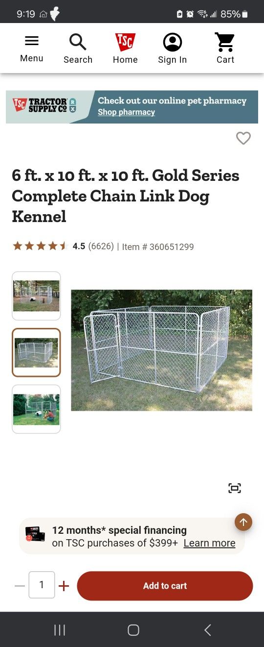 Chain Link Dog Kennel