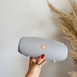 TG Silver Grey Portable Wireless Dual Bluetooth Travel AUX Waterproof Speaker