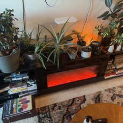 Tv stand with fireplace