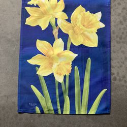 Daffodil Garden Flag 12” x 18” Double Sided, New