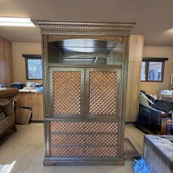 Elegant Rustic Armoire/Media Cabinet with matching desk