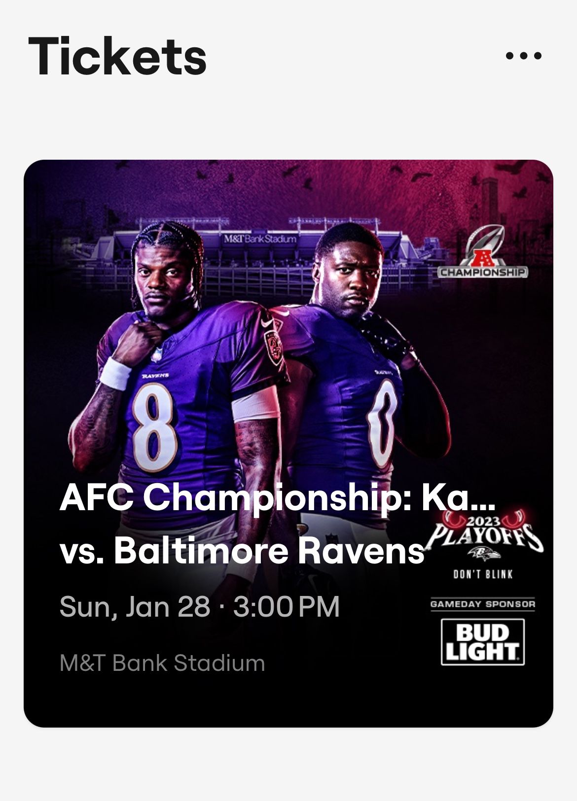 AFC Championship Game Tickets