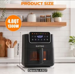 Susteas 4.8QT Air Fryer 1300W