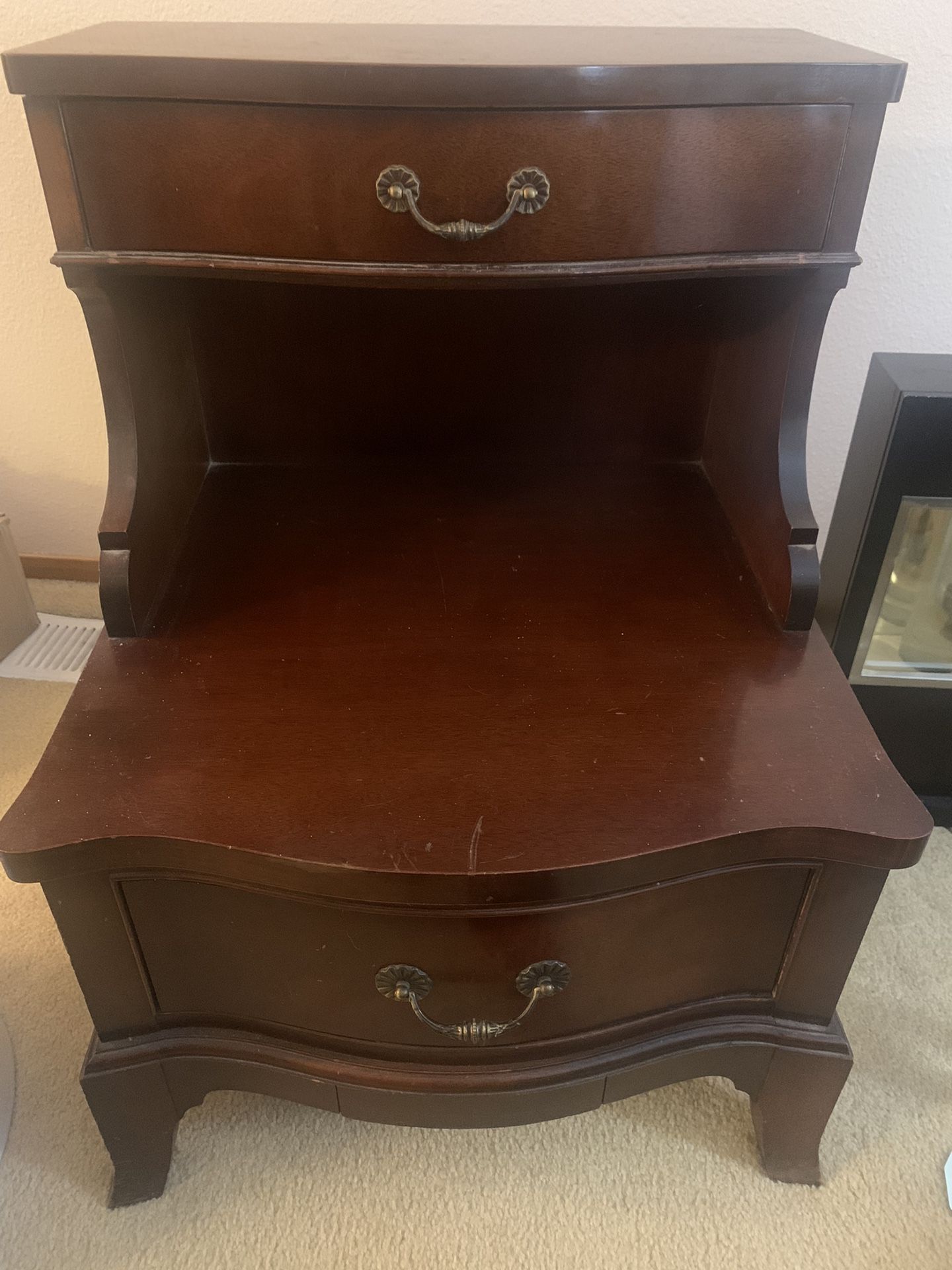 Mahogany Nightstand 1(contact info removed)