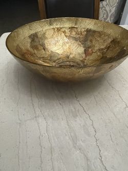 Golden Decorative Bowl From Pier 1