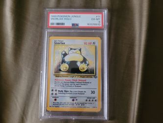 1999 Pokémon Snorlax Jungle Holographic Non-Shadowless Trading Game Card Graded By PSA Very Reasonable Offers Considered