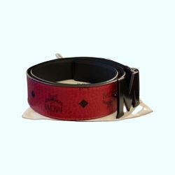 RED/BLACK REVERSIBLE MCM BELT