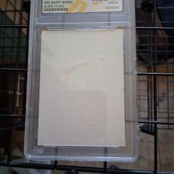 1989 Topps Barry Bonds Error Card Blank Graded 10