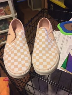 Women’s Vans pink checkered