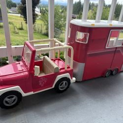 Our Generation Doll Jeep Horse Trailer 