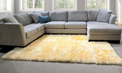 Large Premium White Wool Area Rug – Professionally Cleaned – 10x12