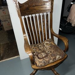 Vintage Wood Rolling Chair