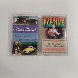 Ragtime & Shining Through Cassette Tapes ~ Lot of 2 ~ Instrumental Music