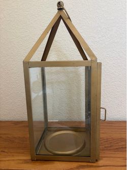 Modern Gold Hanging Candle Lantern