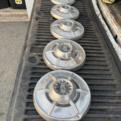 1964-65 Ford Falcon Dog-dish Hubcaps OEM Set of 5
