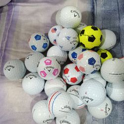 25 Used Callaway Chrome Soft Balls In Excellent Condition ( NM to 4A)