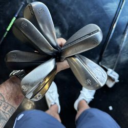 Golf Clubs, Cart bag, Drivers Vokey Wedges - Like New
