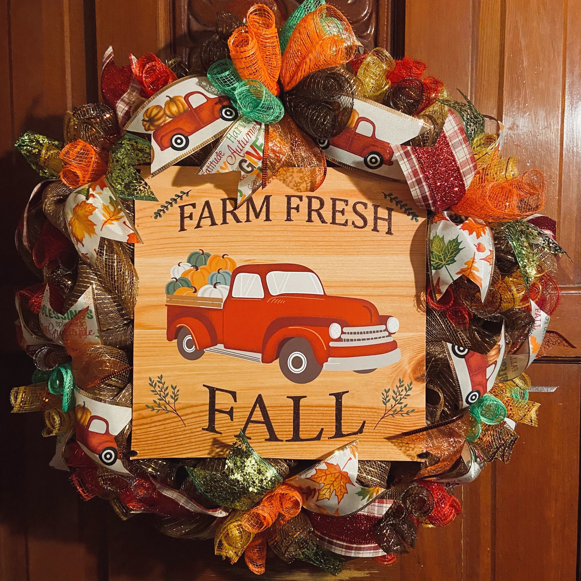 Fall Deo Mesh Wreath