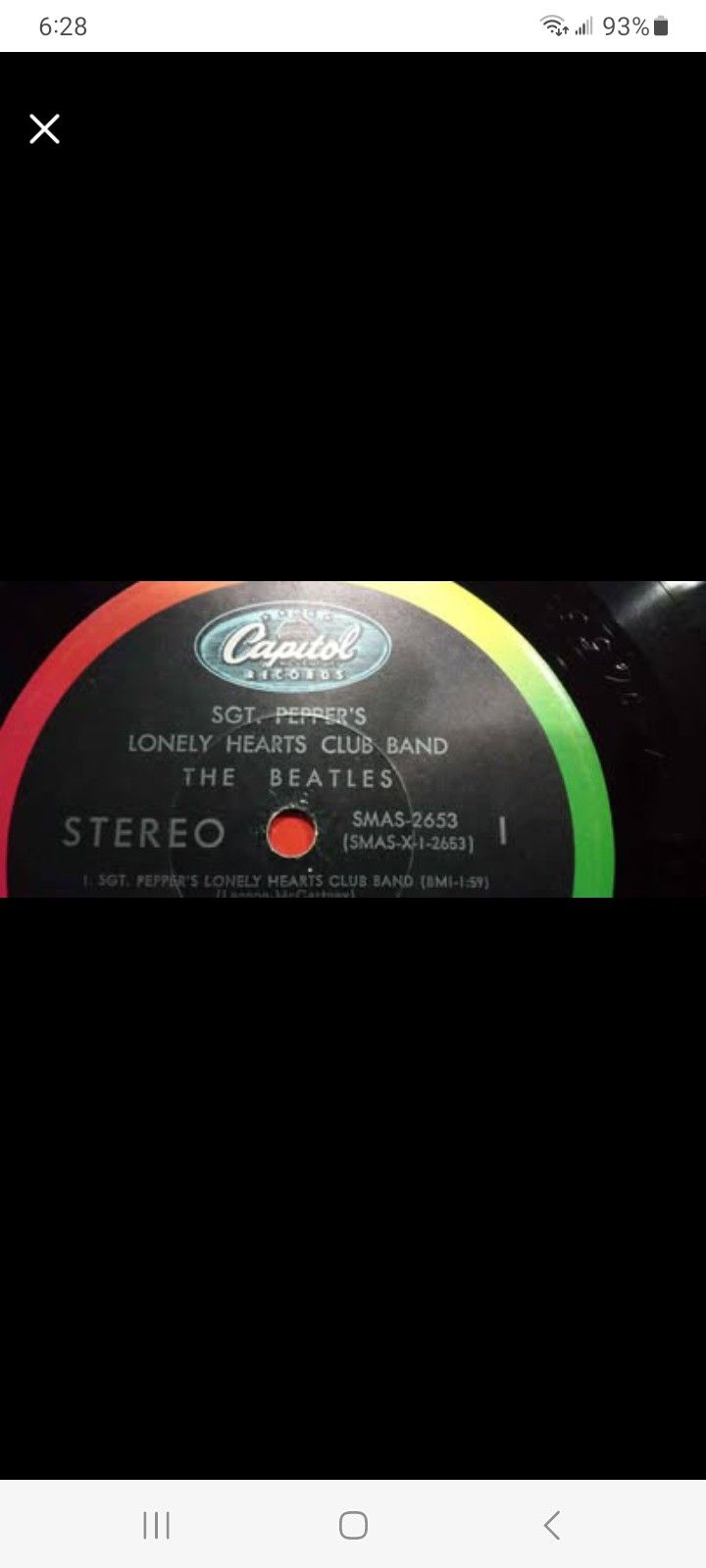 BEATLES SGT PEPPERS LONELY HEARTS CLUB BAND VINYL ALBUM $600 FINAL PRICE