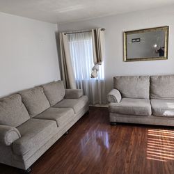 Ashley Furniture Sofa + Loveseat Set – Good Condition