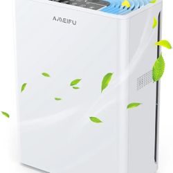 AMEIFU Air Purifiers for Home Large Room up to 1740sq.ft, H13 True Hepa Air Purifiers for Pets Hair, Dander, Smoke, Pollen, 3 Fan Speeds