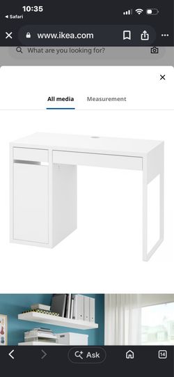 White computer desk