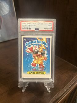 1985 Garbage Pail Kids Stickers 7b April Showers PSA 9