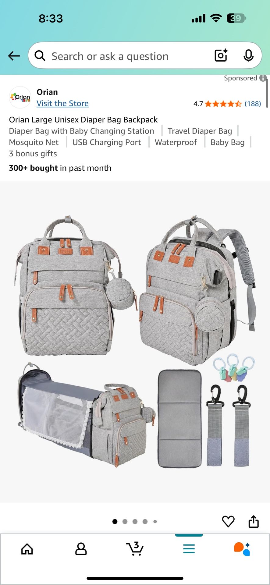Diaper Bag New
