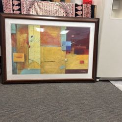 Large Abstract Print In The Frame