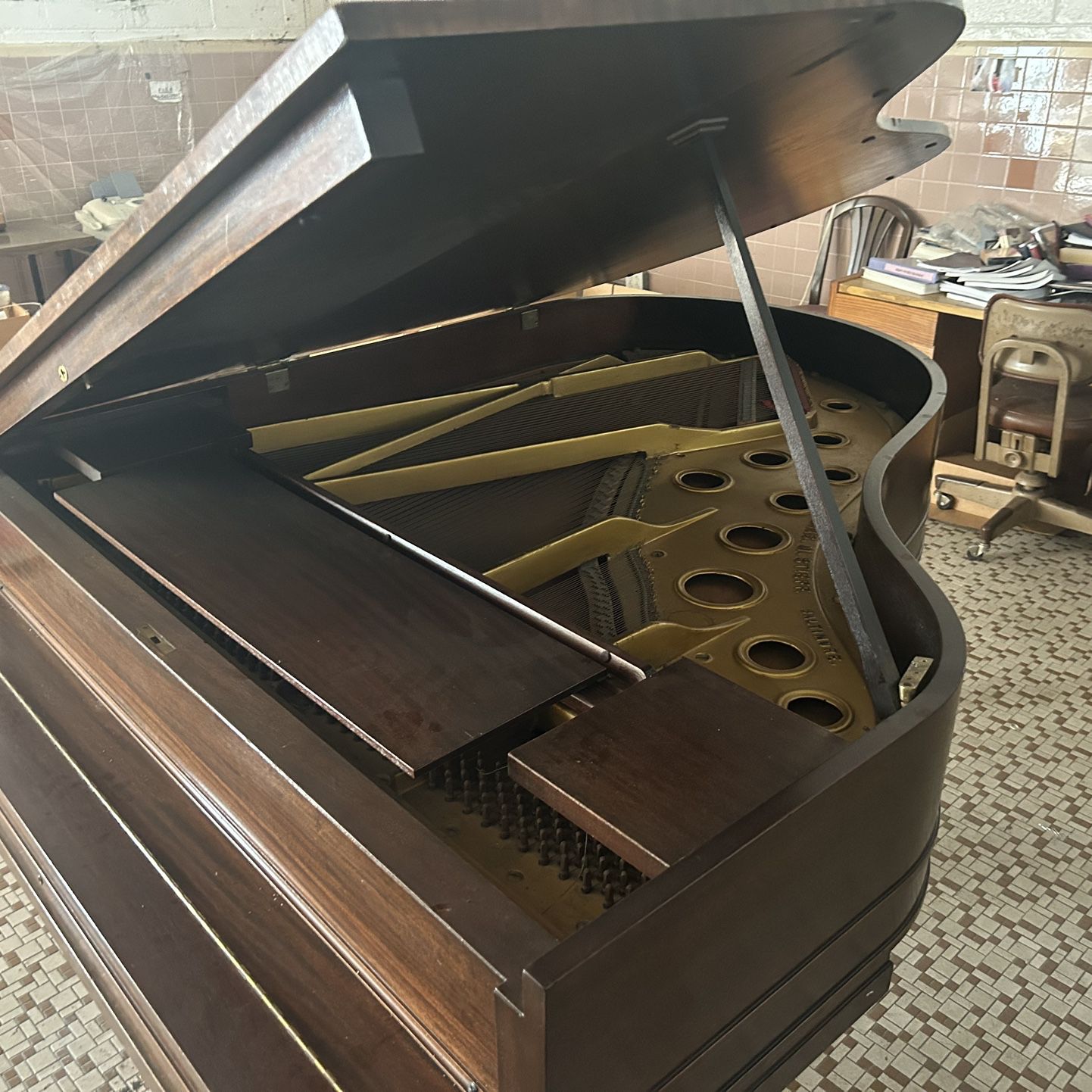 Chas M Stieff Vintage Grand Piano 