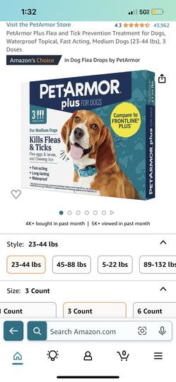Pet Armour Plus For dogs (Medium)