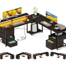❤️‍🔥 66" L Shaped Computer Desk,