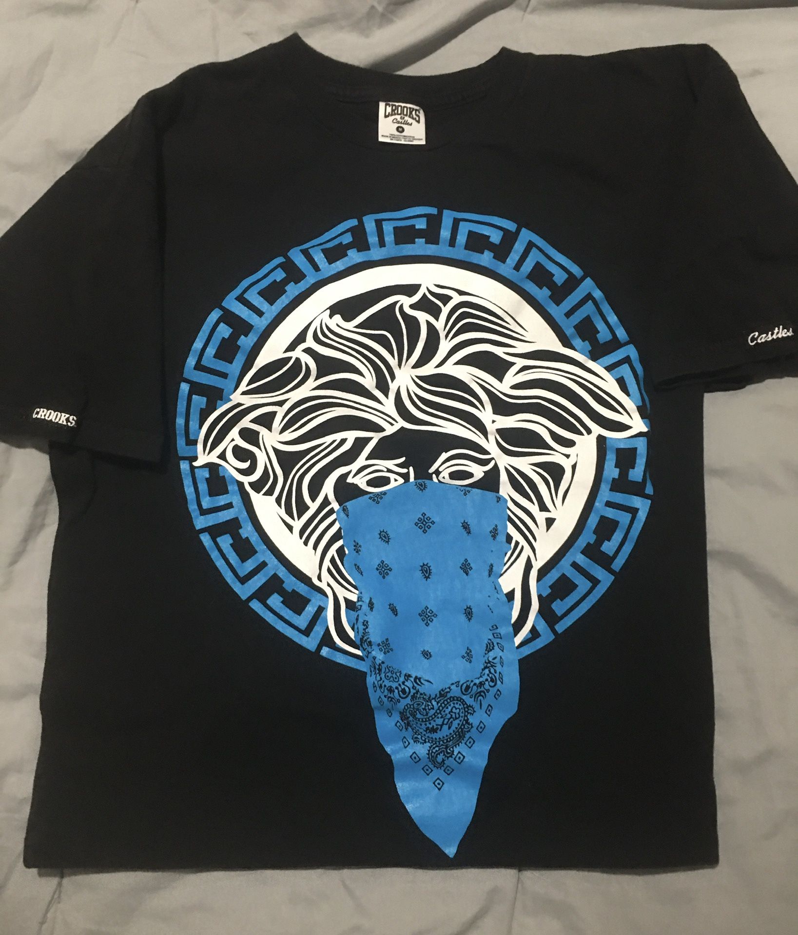Crooks and Castles Greco Medusa Blue Size Medium