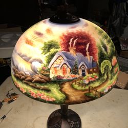 Thomas Kinkade Farm House Table Lamp