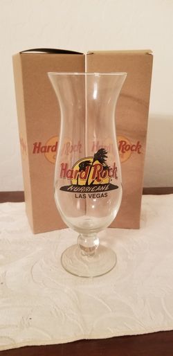 Offered are 2 NEW- IN-ORIGINAL PACKAGING / HARD-ROCK CAFE HURRICANE DRINKING GLASSES