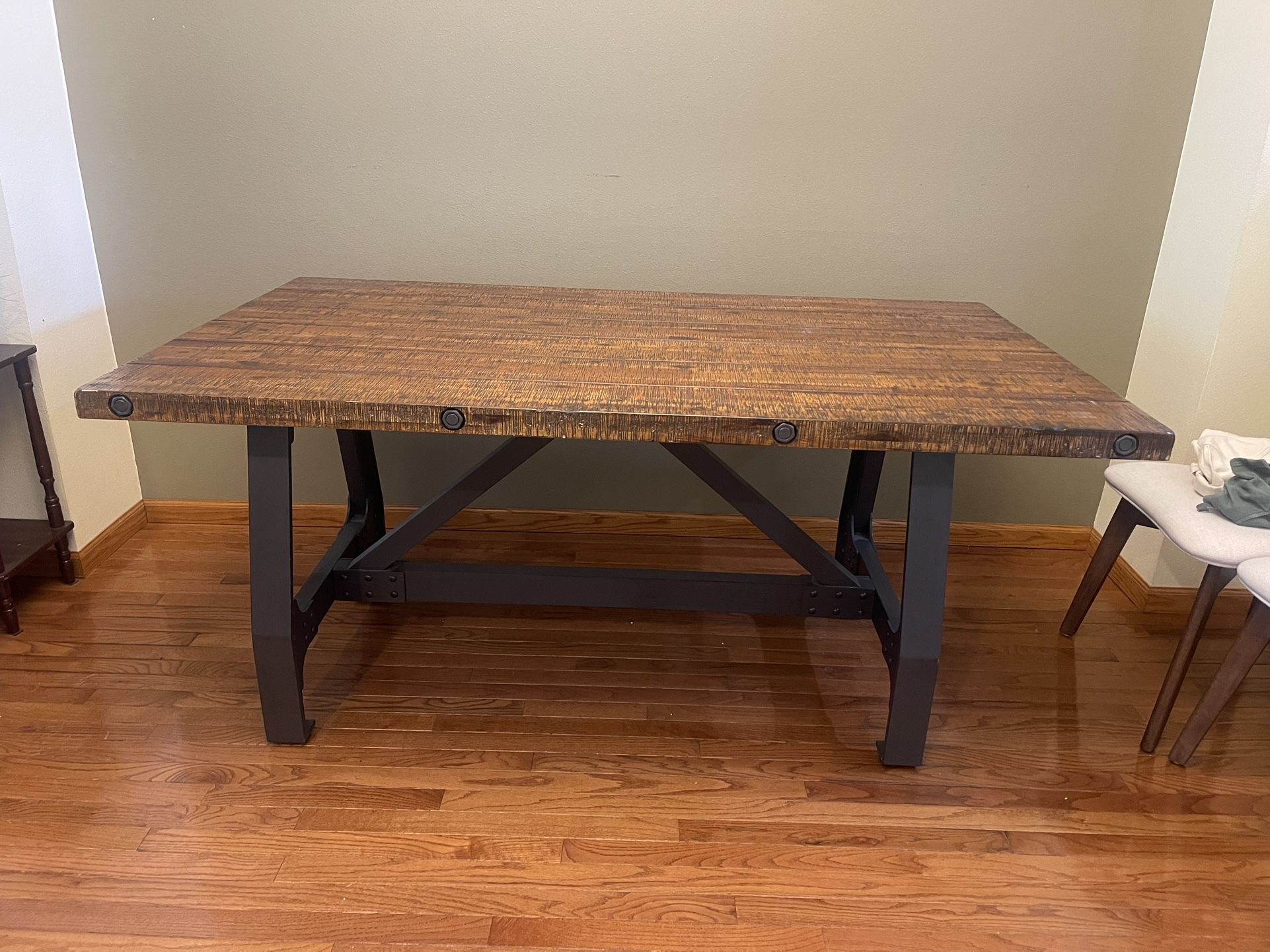 Rustic And Solid Wood Dining Table