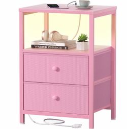 New pink LED fabric storage bin