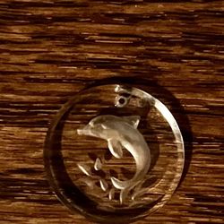 Beautiful Round Dolphin Pendant